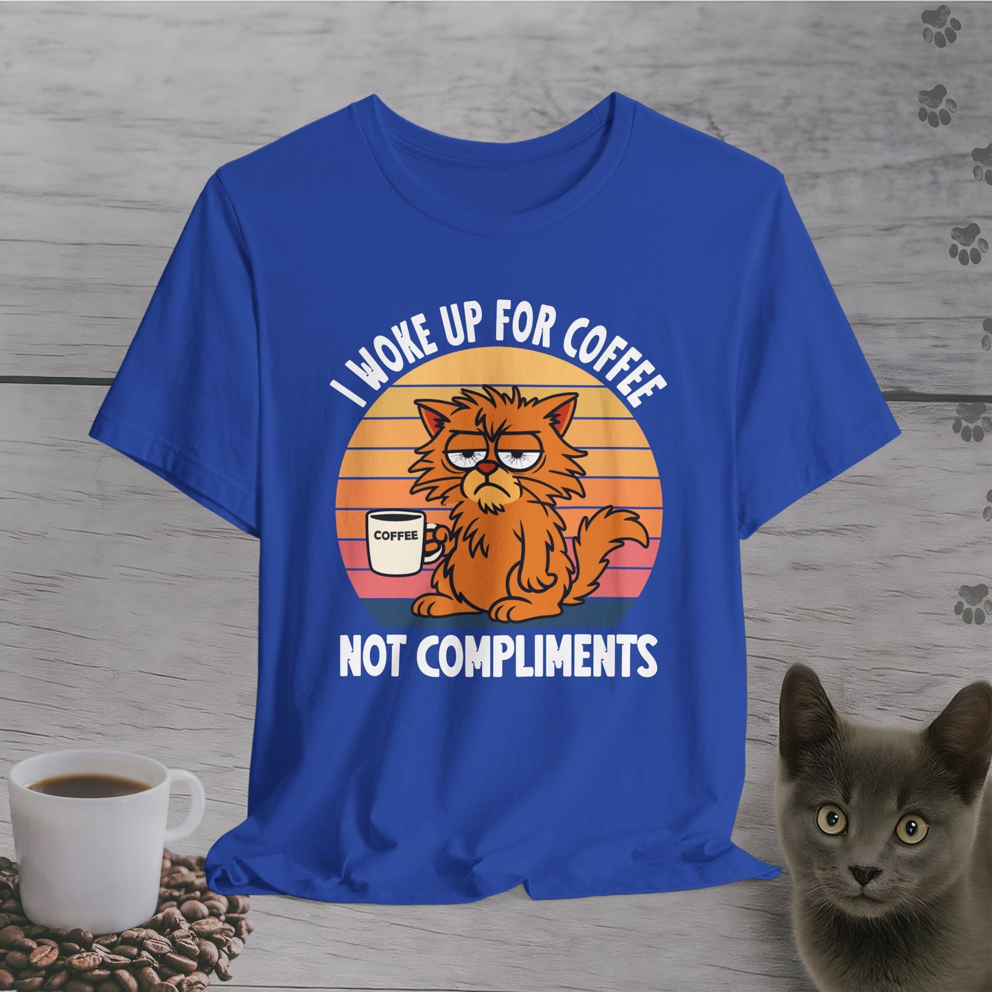 Coffee Not Compliments Cat T-Shirt