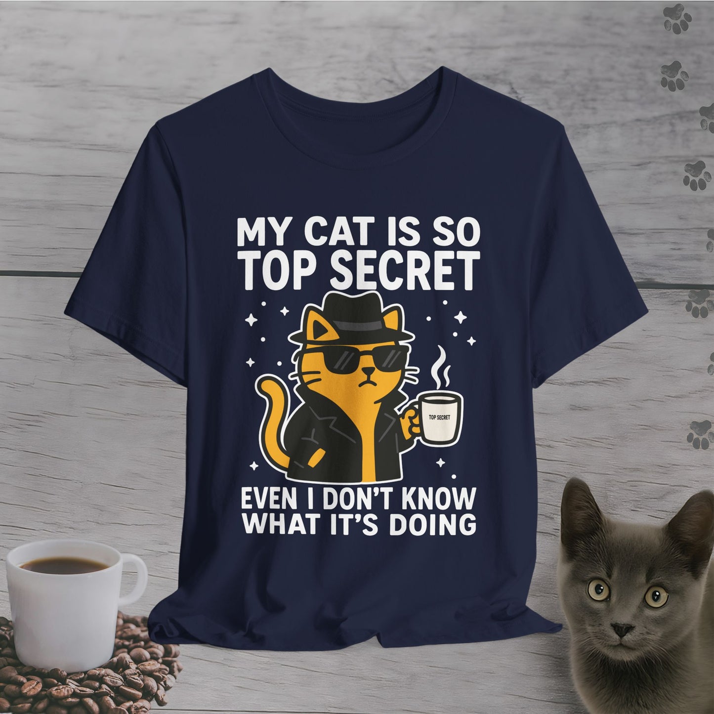 Undercover Cat Agent T-Shirt