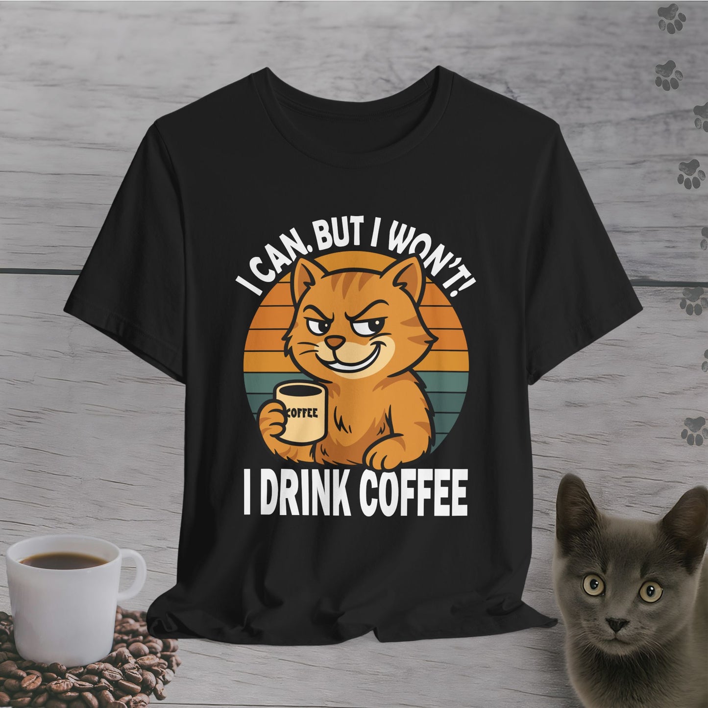 Caffeinated Defiance Cat T-Shirt