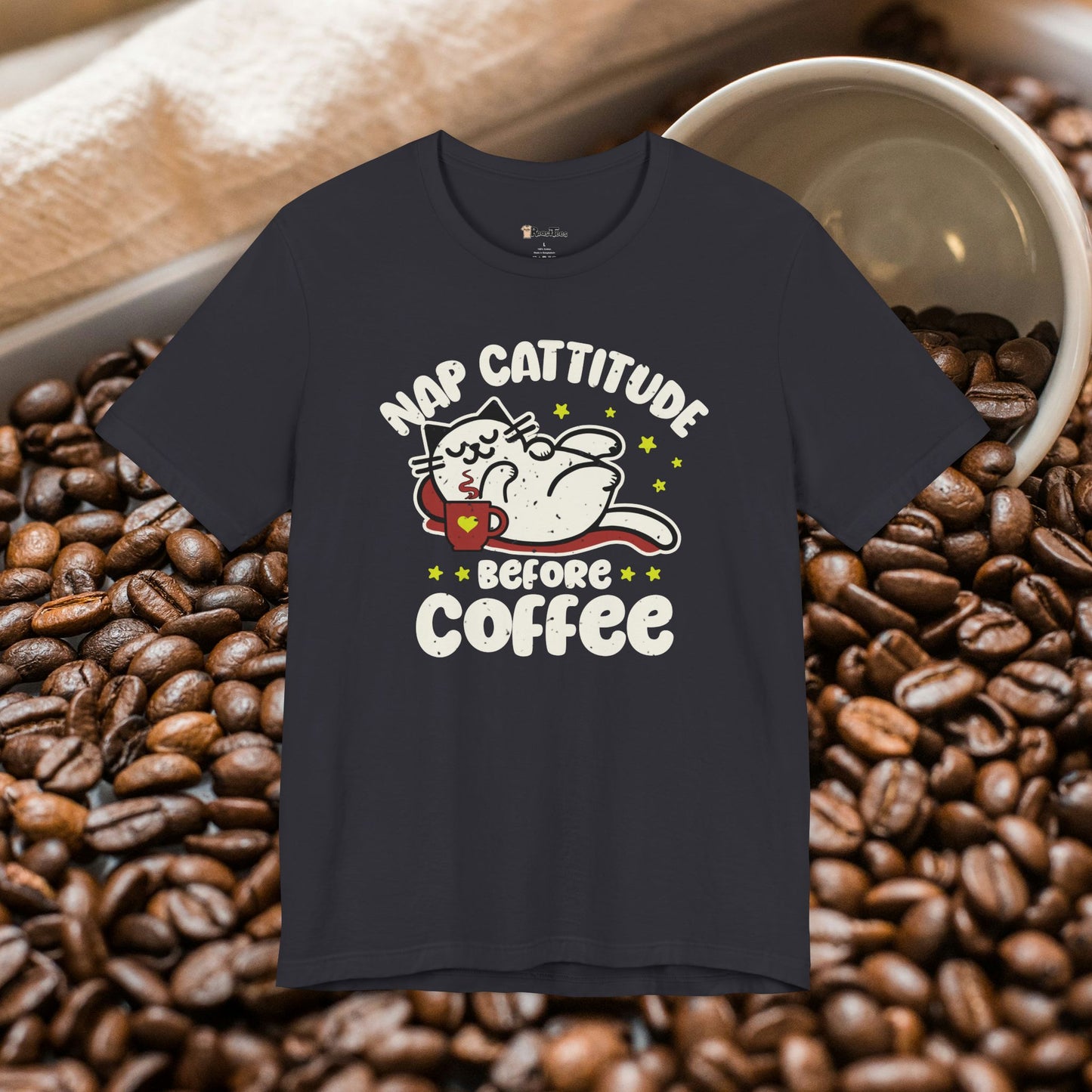 Nap Cattitude Before Coffee T-Shirt