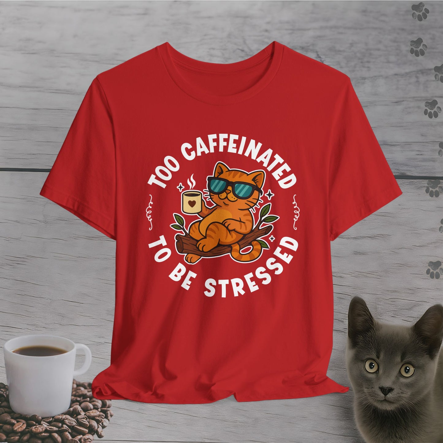 Too Caffeinated Cat T-Shirt
