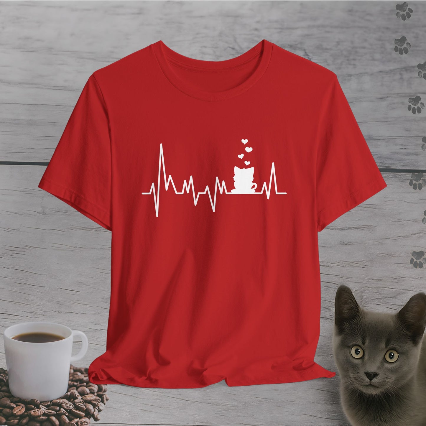 My Heart Beats for Coffee & Cats T-Shirt