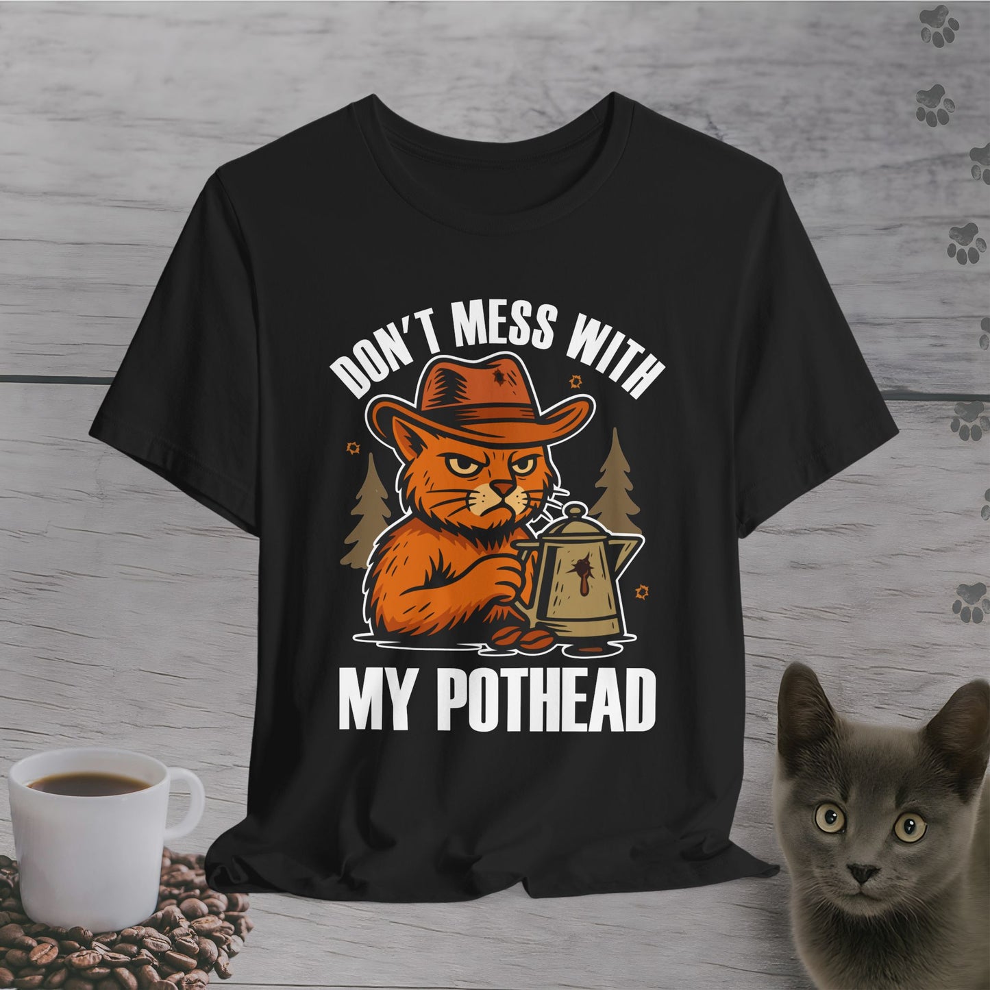 Don't Mess With My Pothead Cat T-Shirt