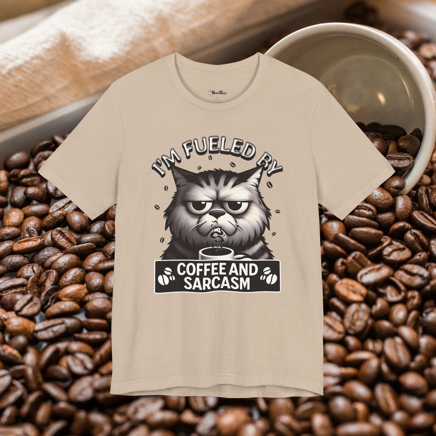Coffee Lover Sarcastic Cat T-Shirt