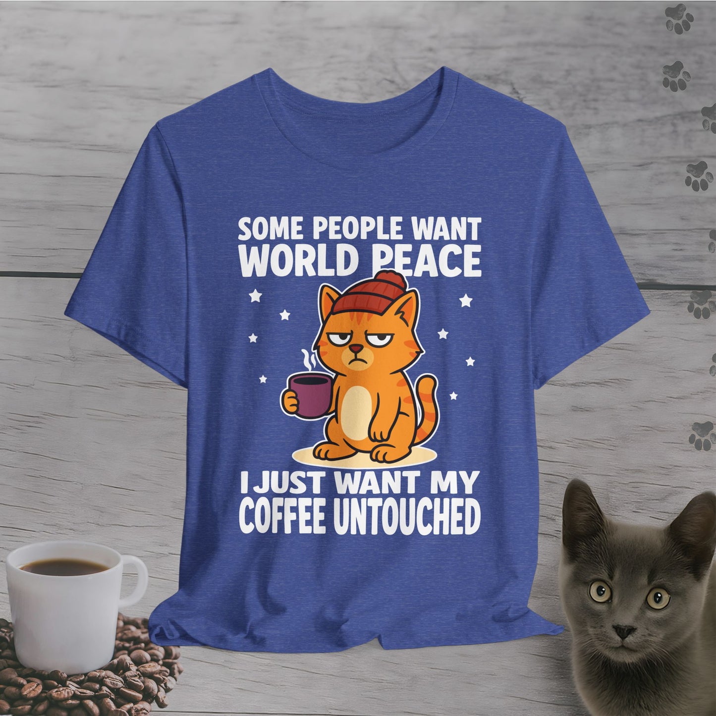 Caffeinated Priorities Cat T-Shirt