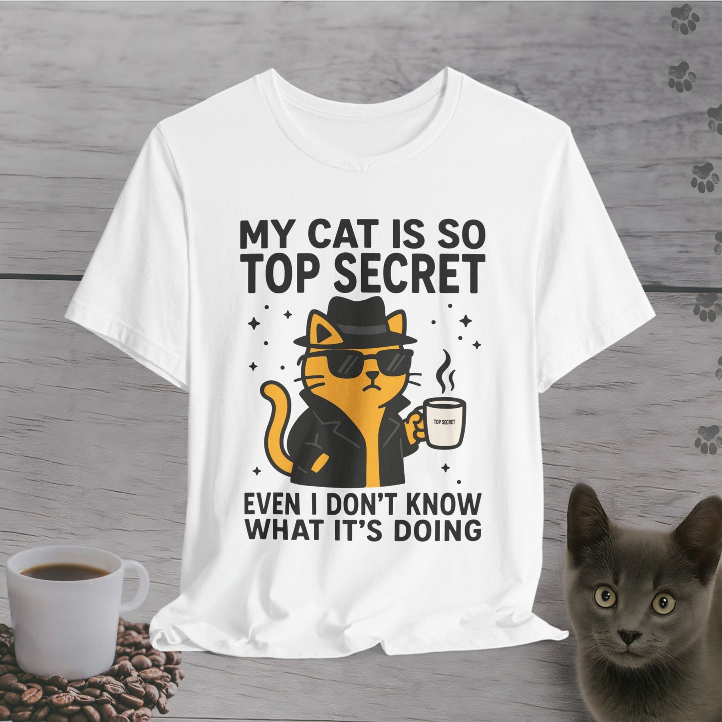 Undercover Cat Agent T-Shirt