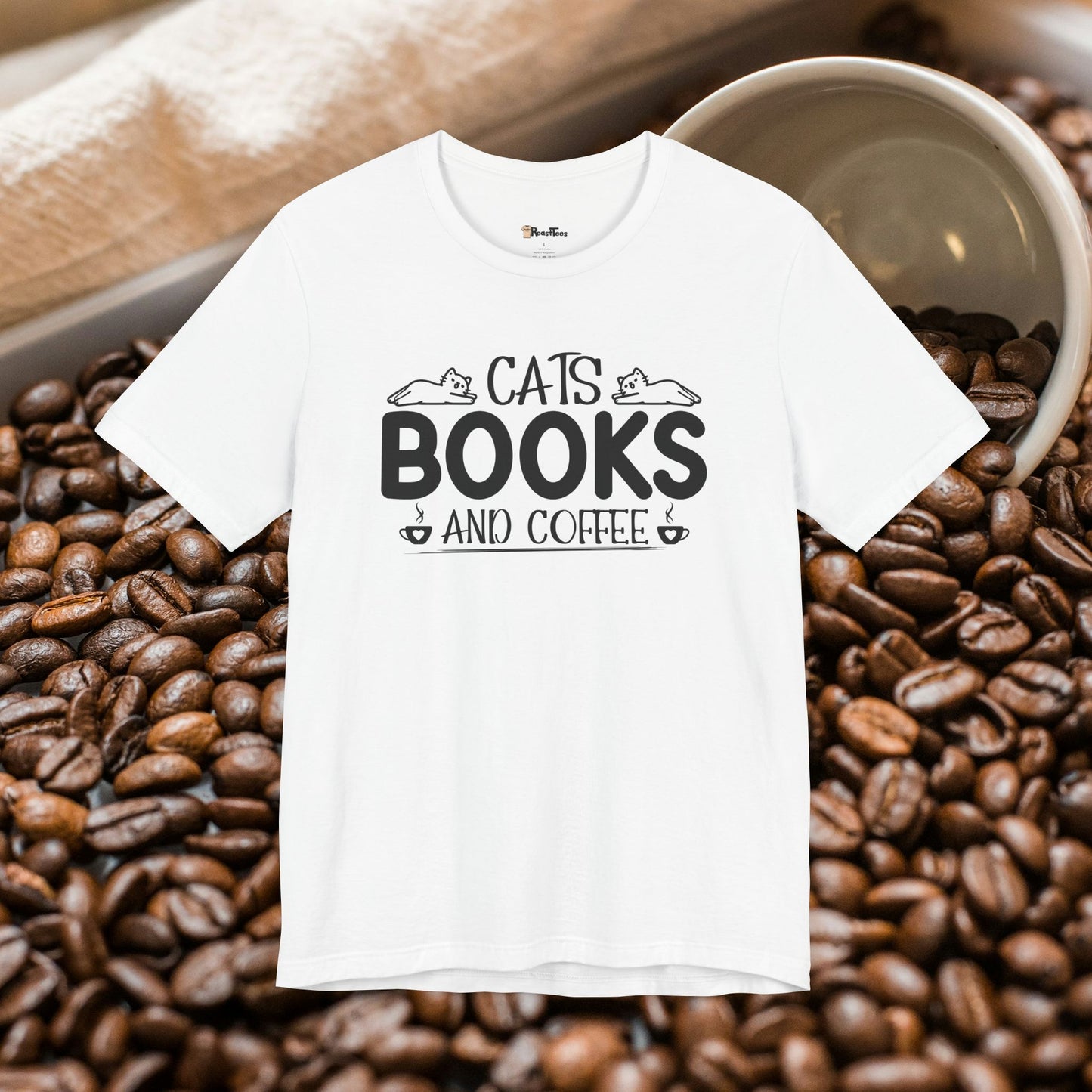 Cats, Books and Coffee T-Shirt