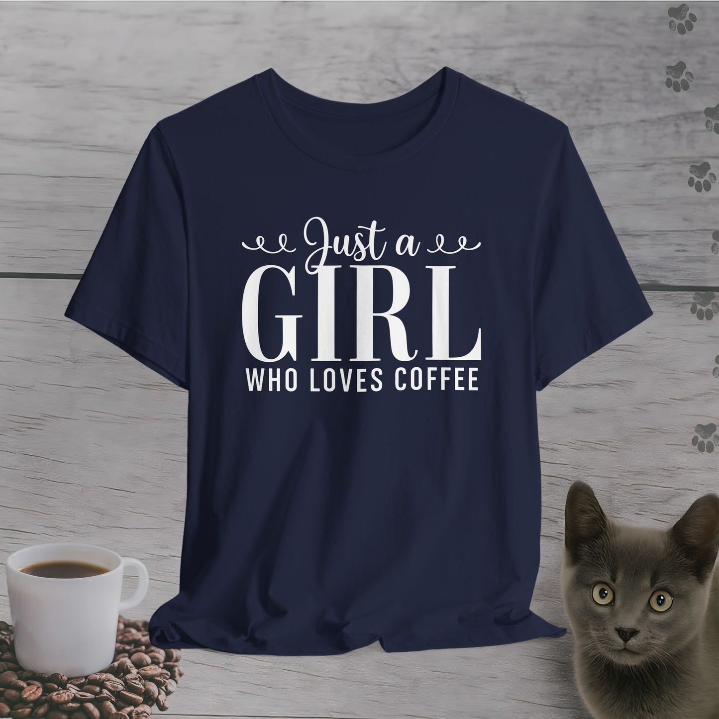 Cute Just a Girl Who Loves Coffee T-Shirt