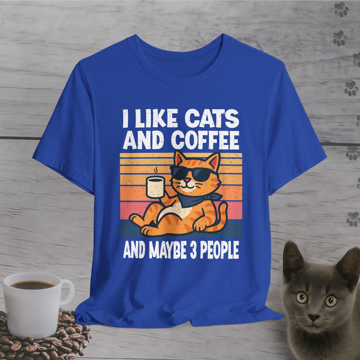 Cool Cat Coffee Mood T-Shirt