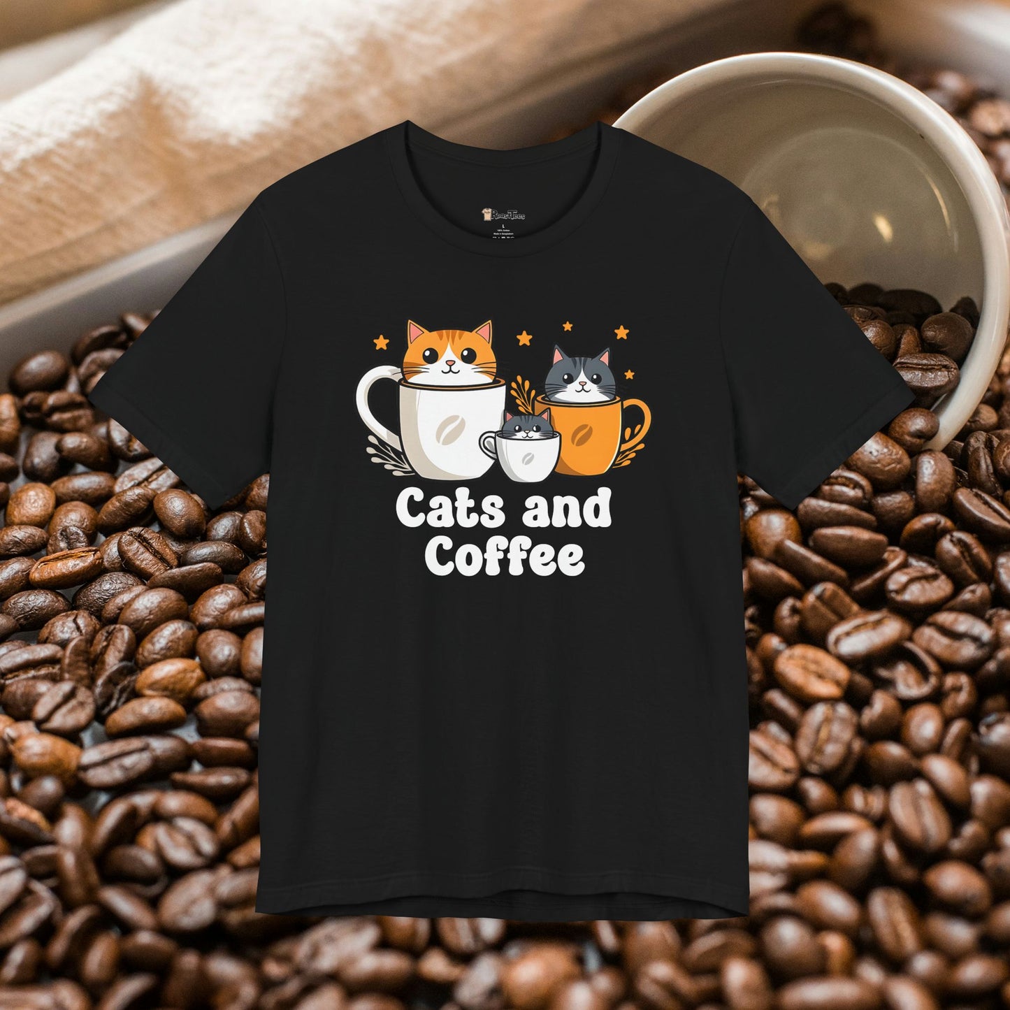 Funny Cats and Coffee T-Shirt