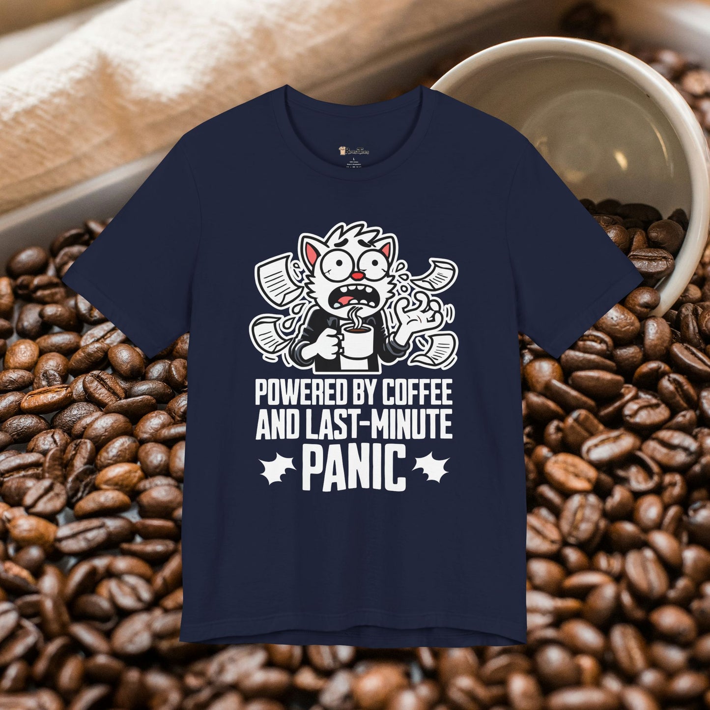 Coffee Addict Panic T-Shirt