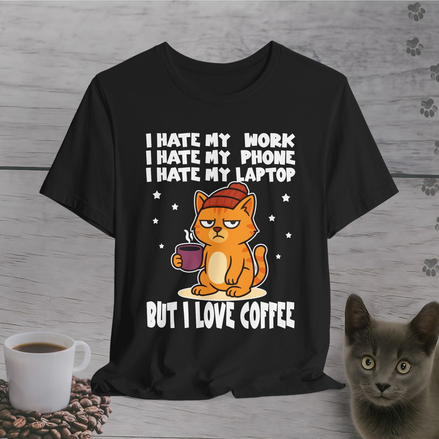 I Hate Everything But Coffee Cat T-Shirt