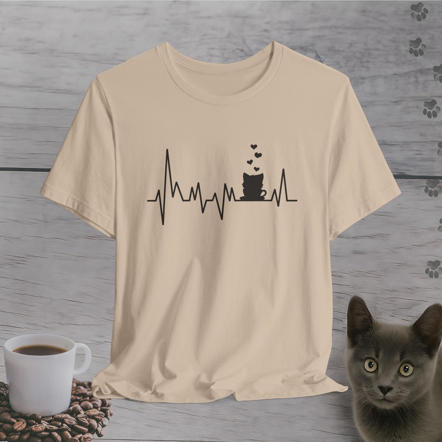 My Heart Beats for Coffee & Cats T-Shirt