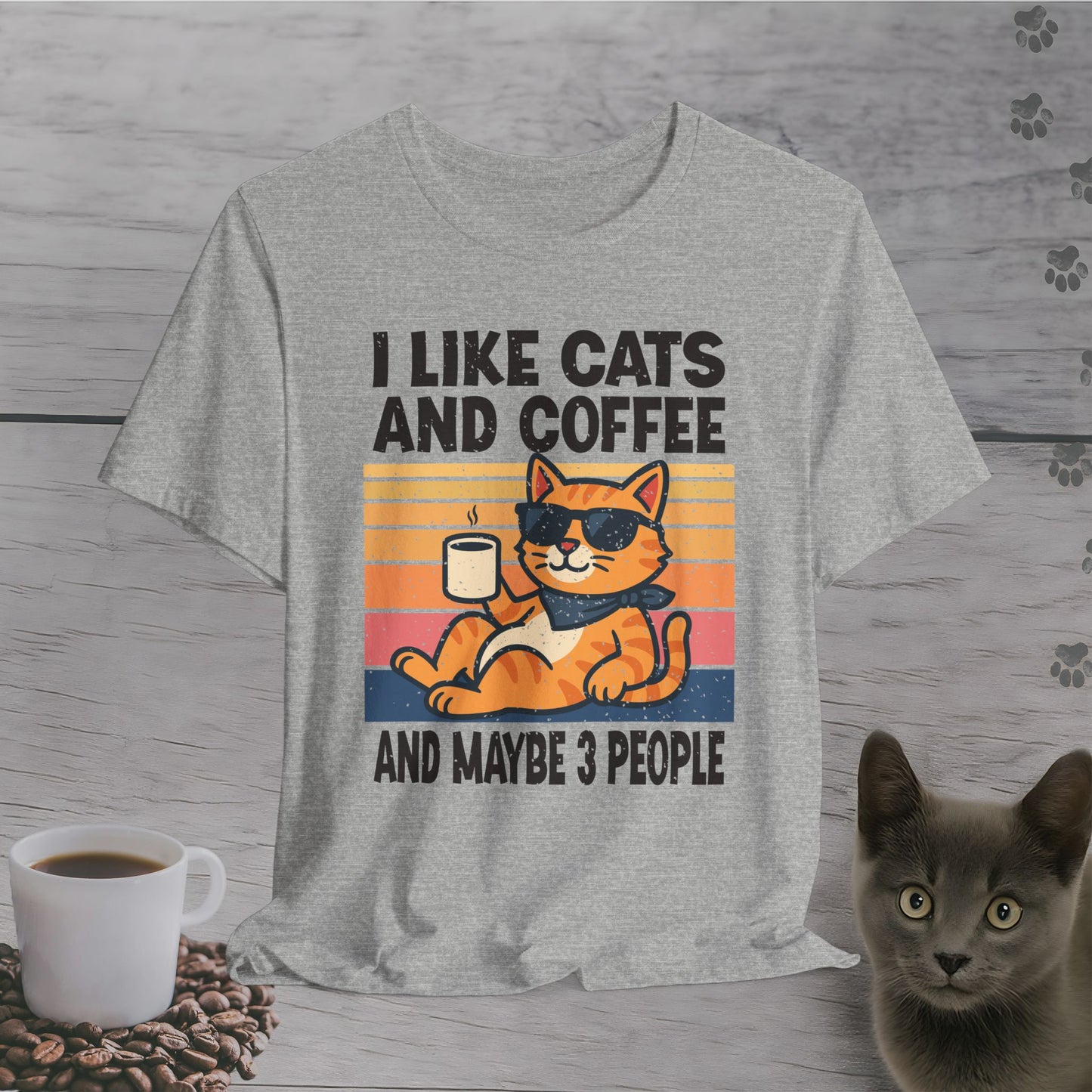 Cool Cat Coffee Mood T-Shirt