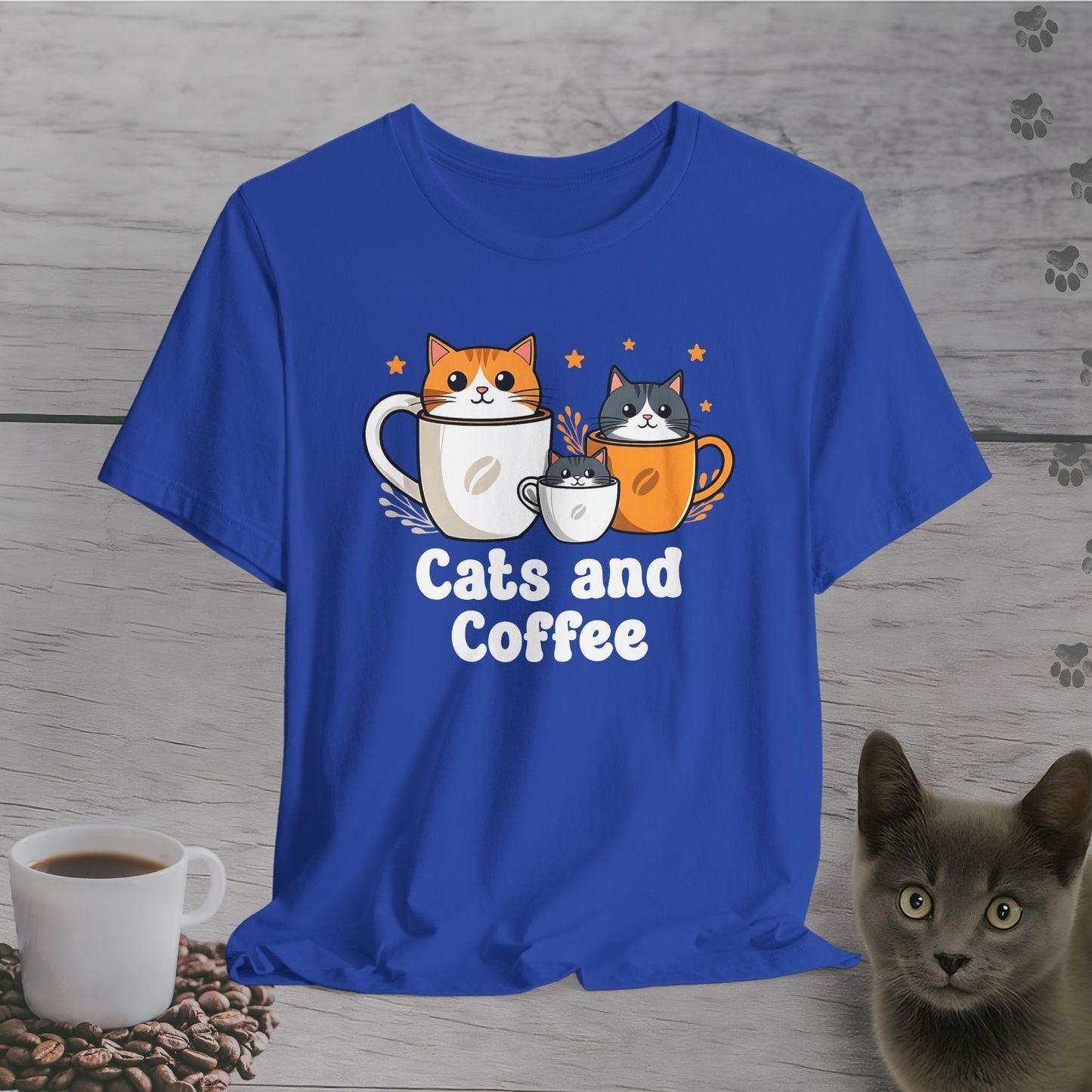 Funny Cats and Coffee T-Shirt