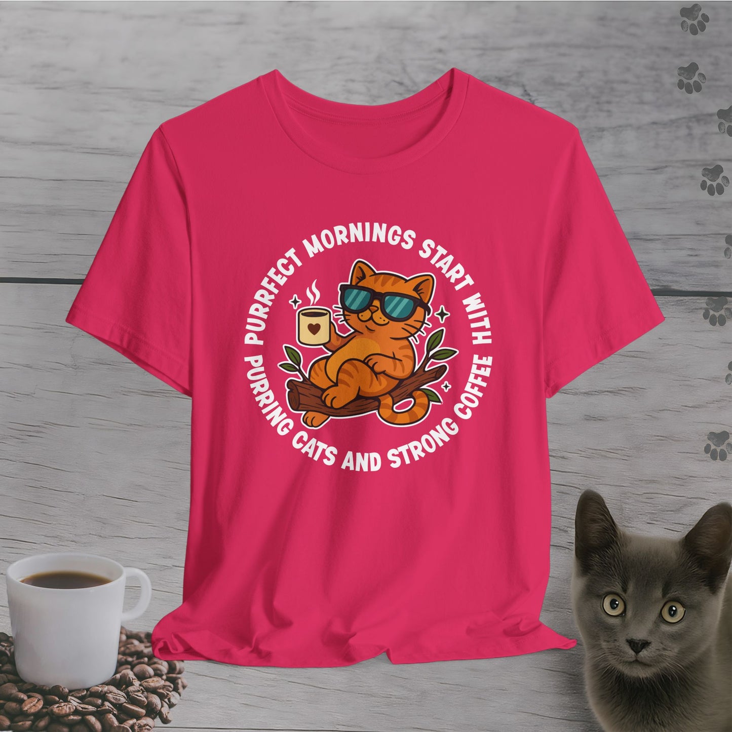 Purrfect Morning Cat T-Shirt