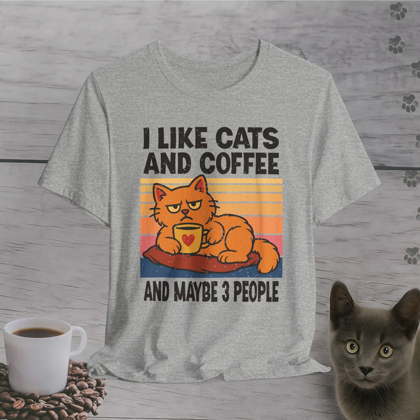 Cats, Coffee, and Select Humans T-Shirt