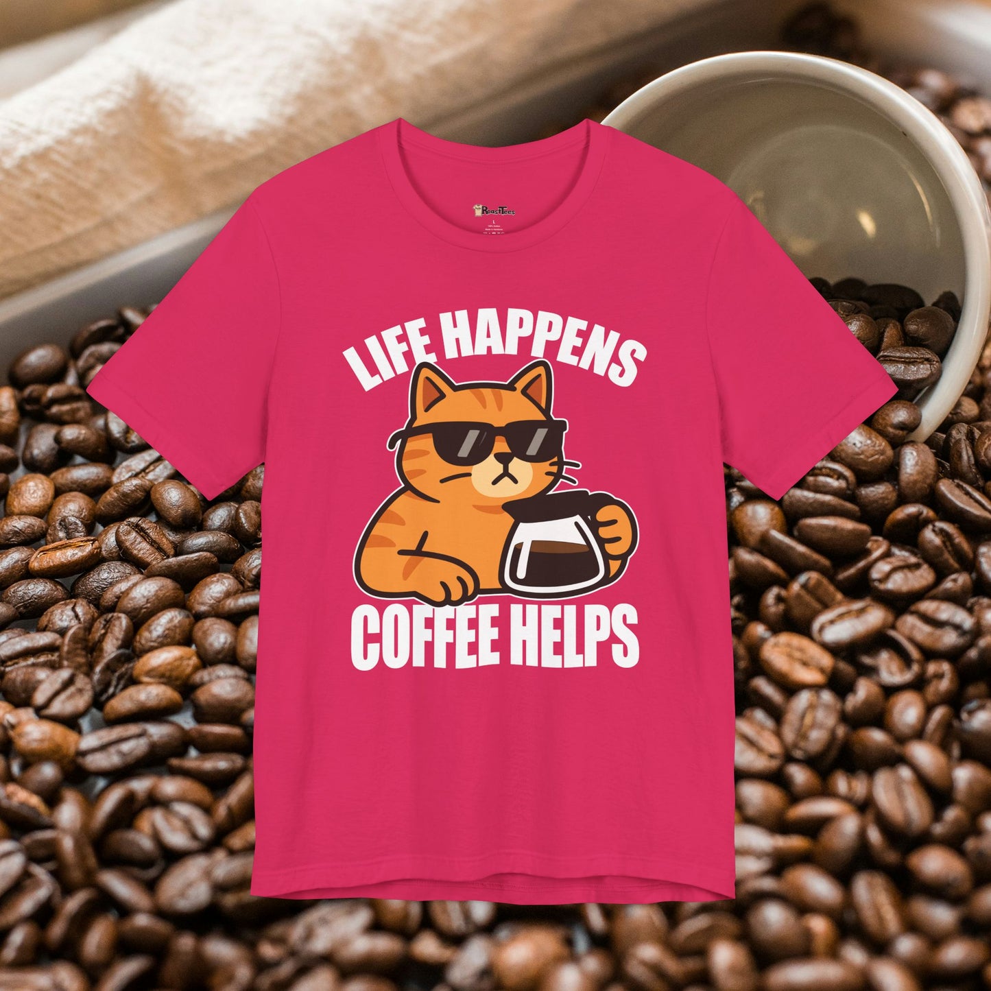 Life Happens Coffee Cat T-Shirt
