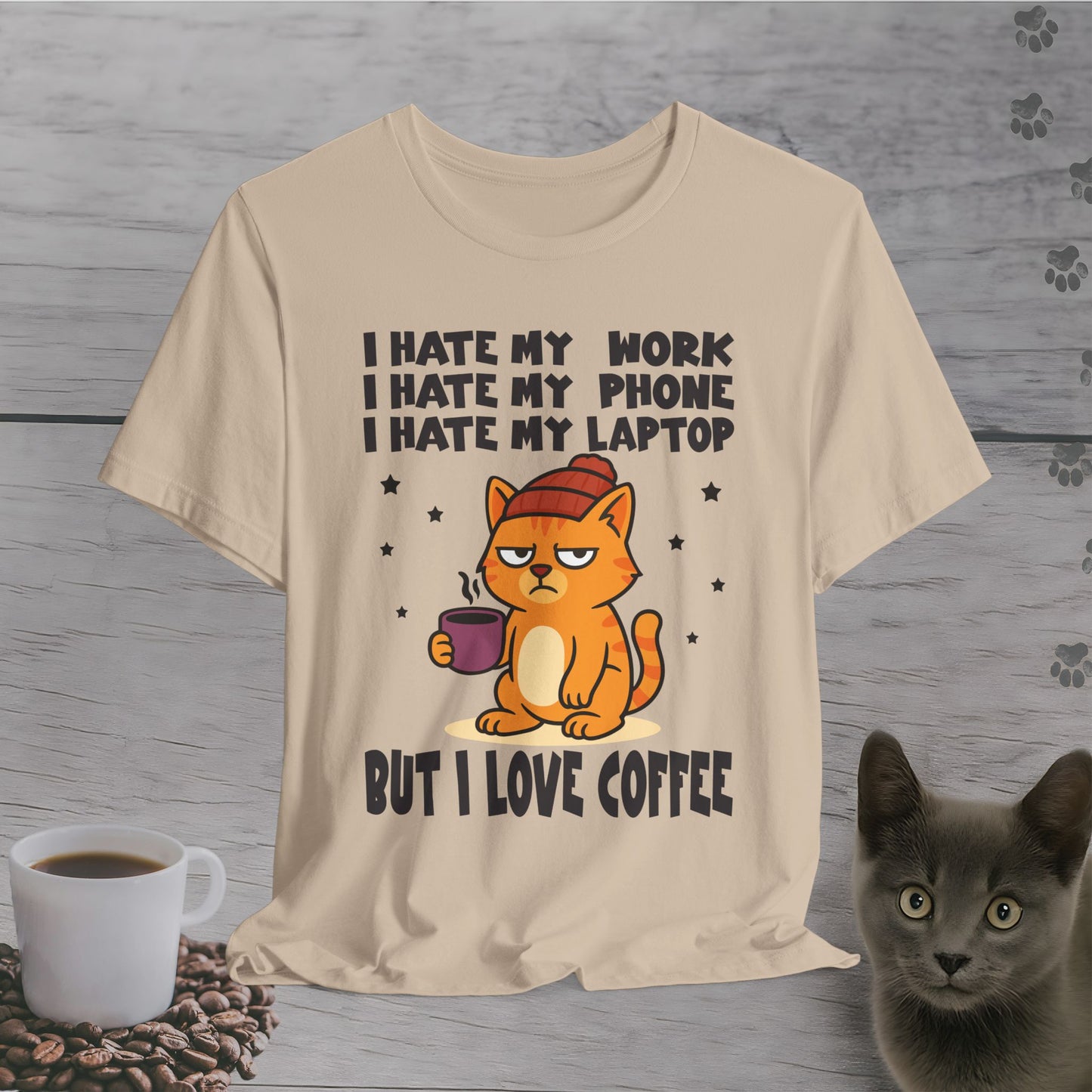 I Hate Everything But Coffee Cat T-Shirt