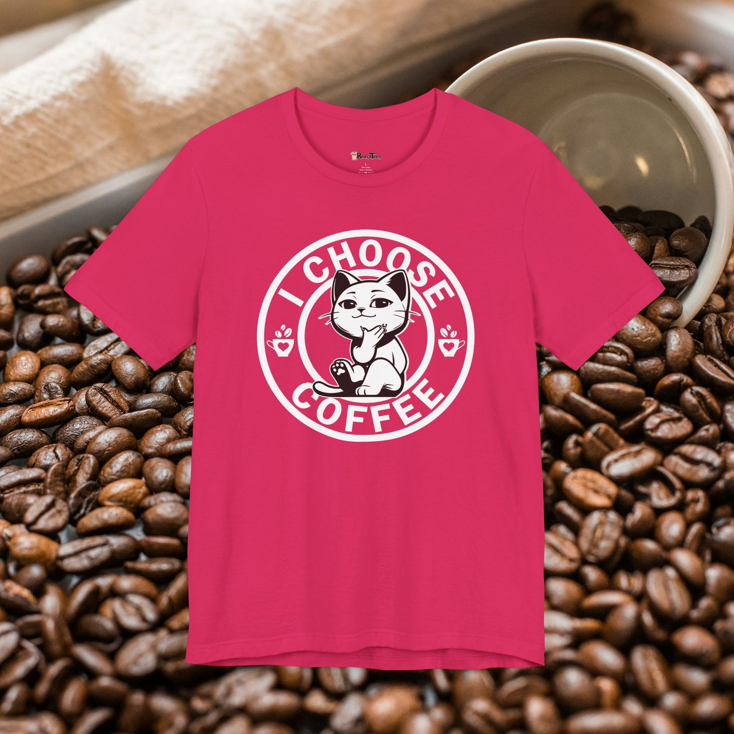 Wise Cat Chooses Coffee T-Shirt