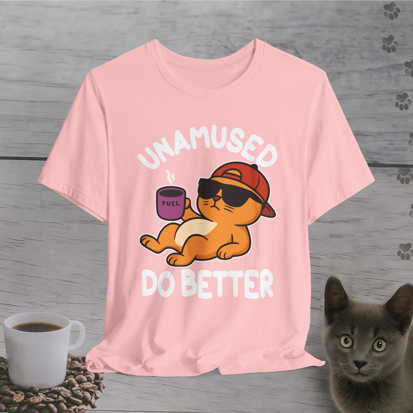 Unamused Coffee Cat T-Shirt
