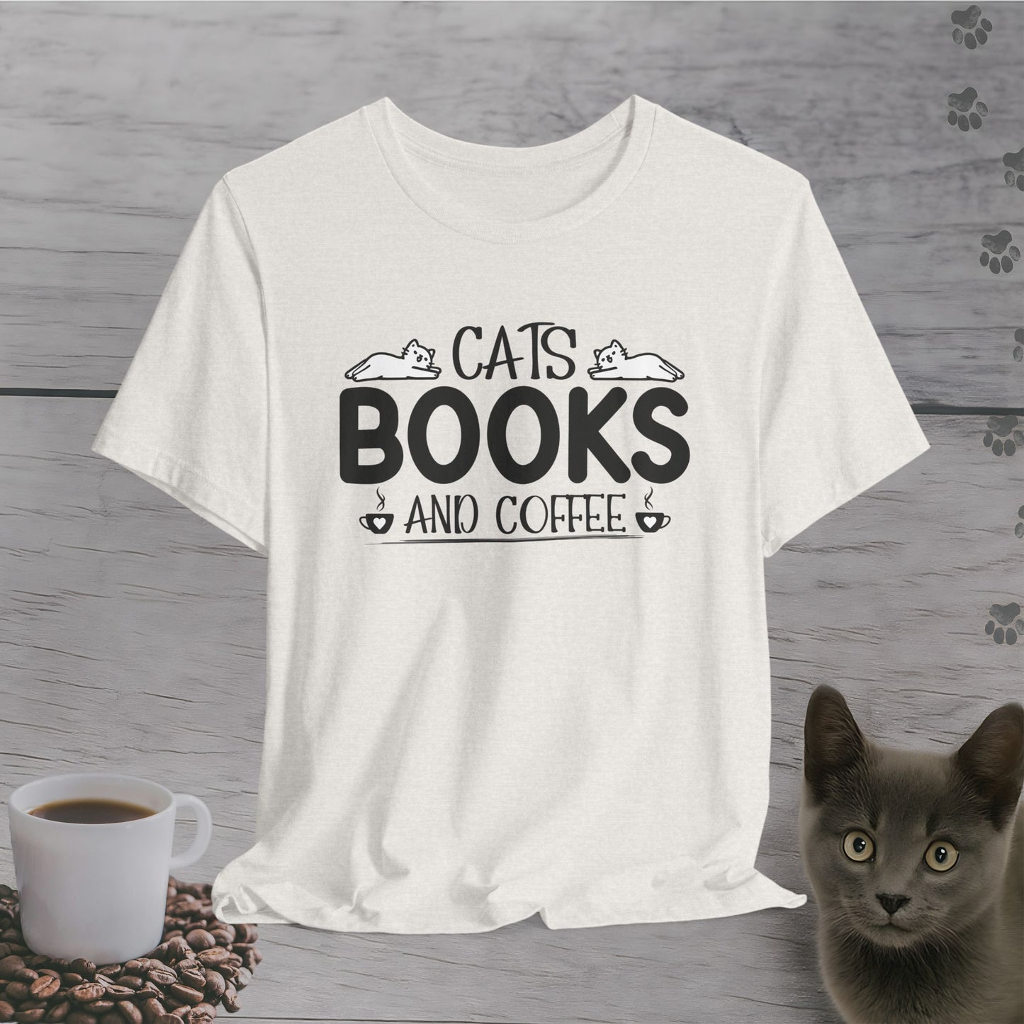 Cats, Books and Coffee T-Shirt