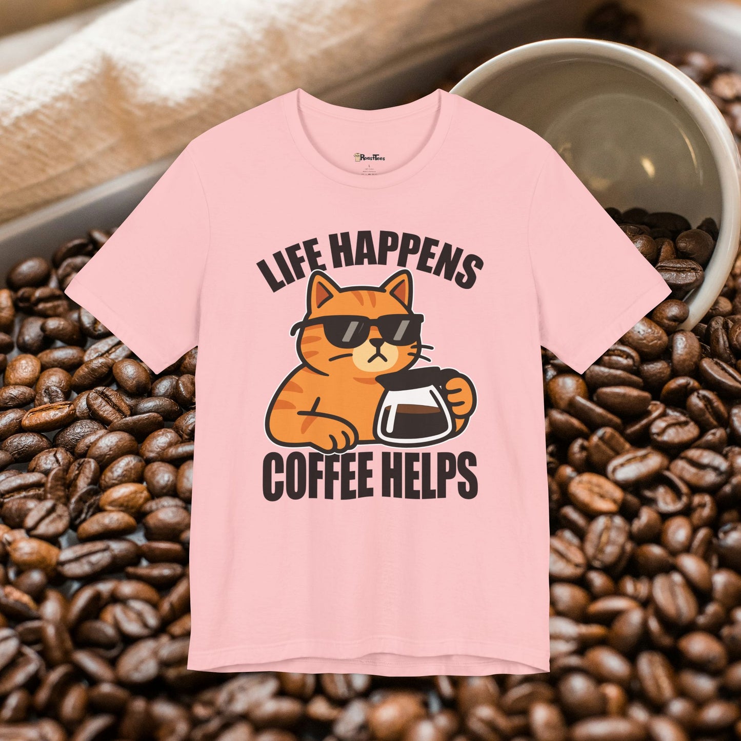 Life Happens Coffee Cat T-Shirt