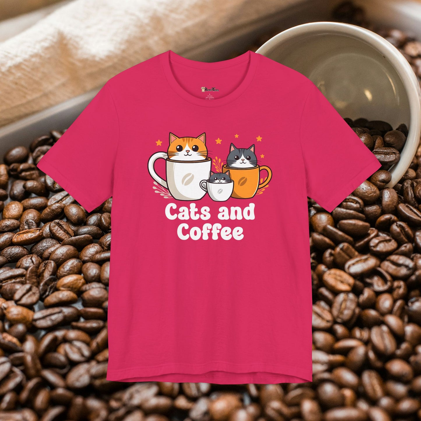 Funny Cats and Coffee T-Shirt