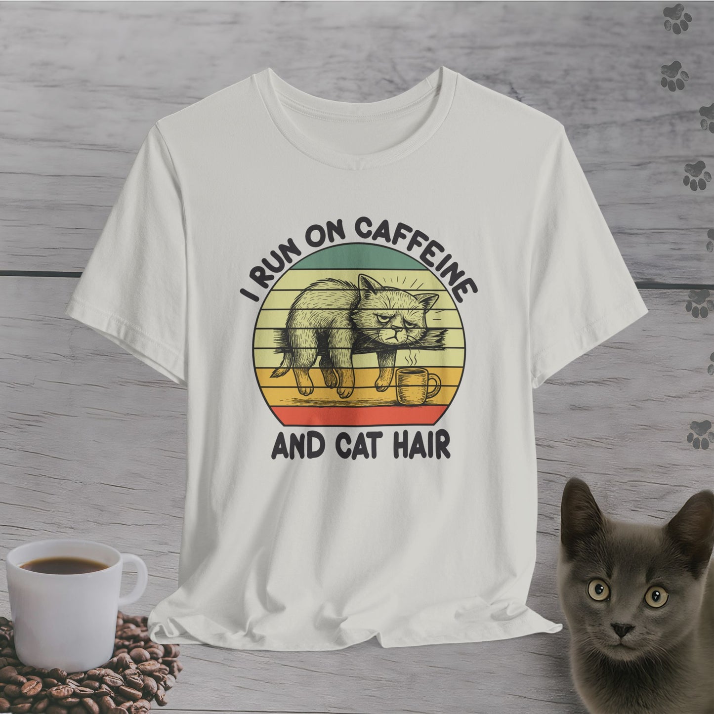 Messy But Caffeinated Cat T-Shirt