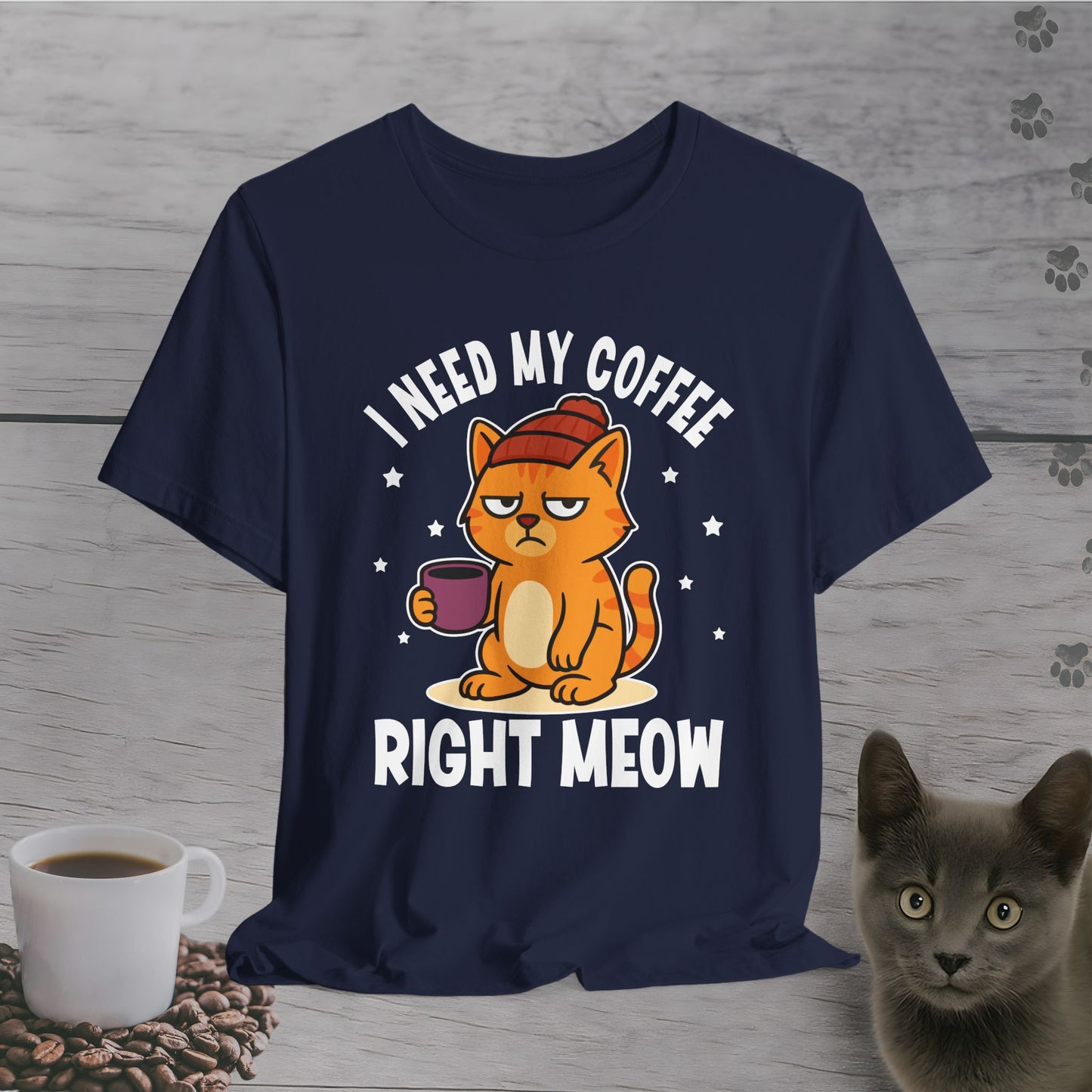 Coffee Right Meow Cat T-Shirt