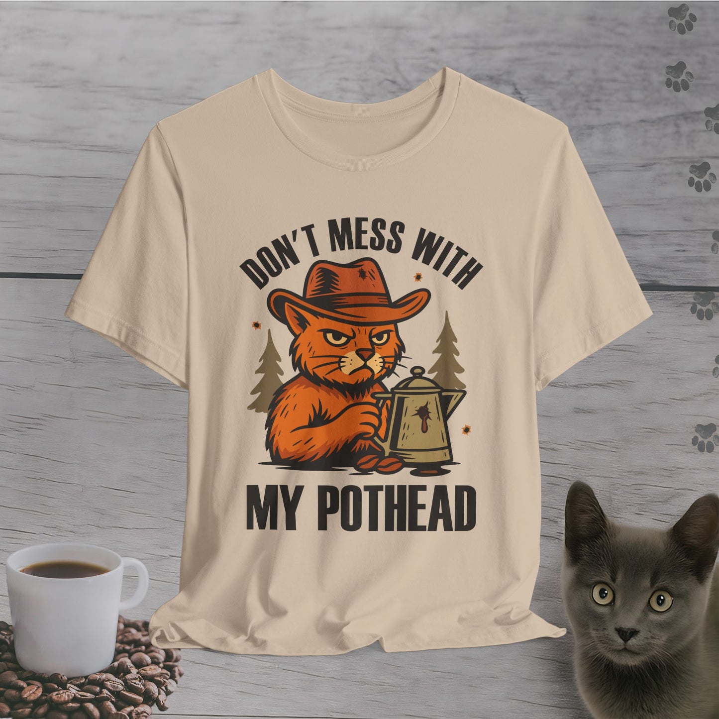 Don't Mess With My Pothead Cat T-Shirt