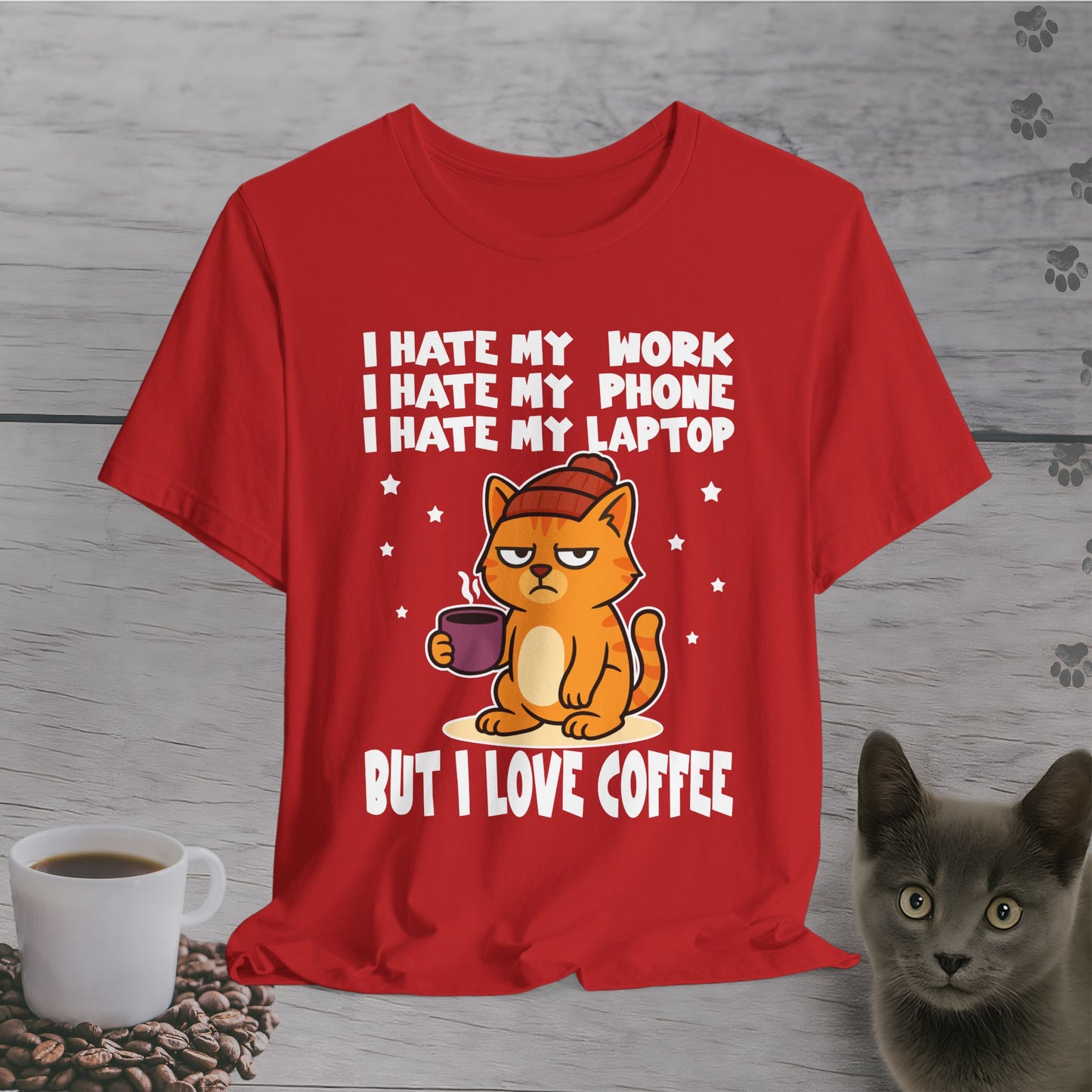 I Hate Everything But Coffee Cat T-Shirt