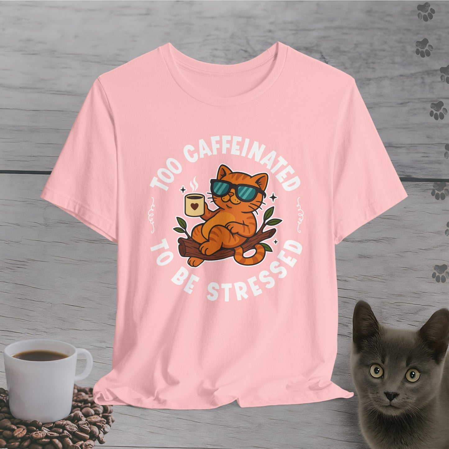 Too Caffeinated Cat T-Shirt