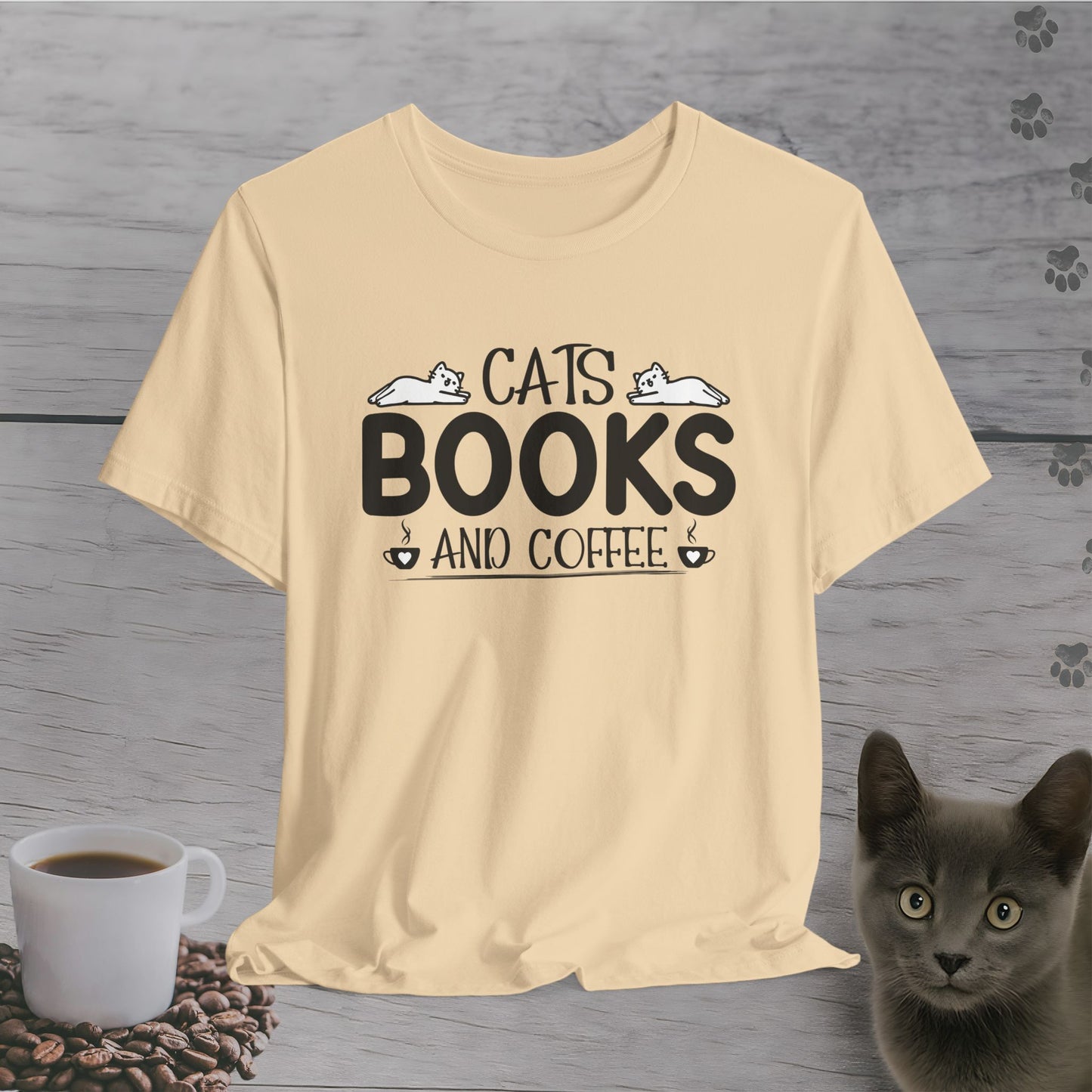 Cats, Books and Coffee T-Shirt