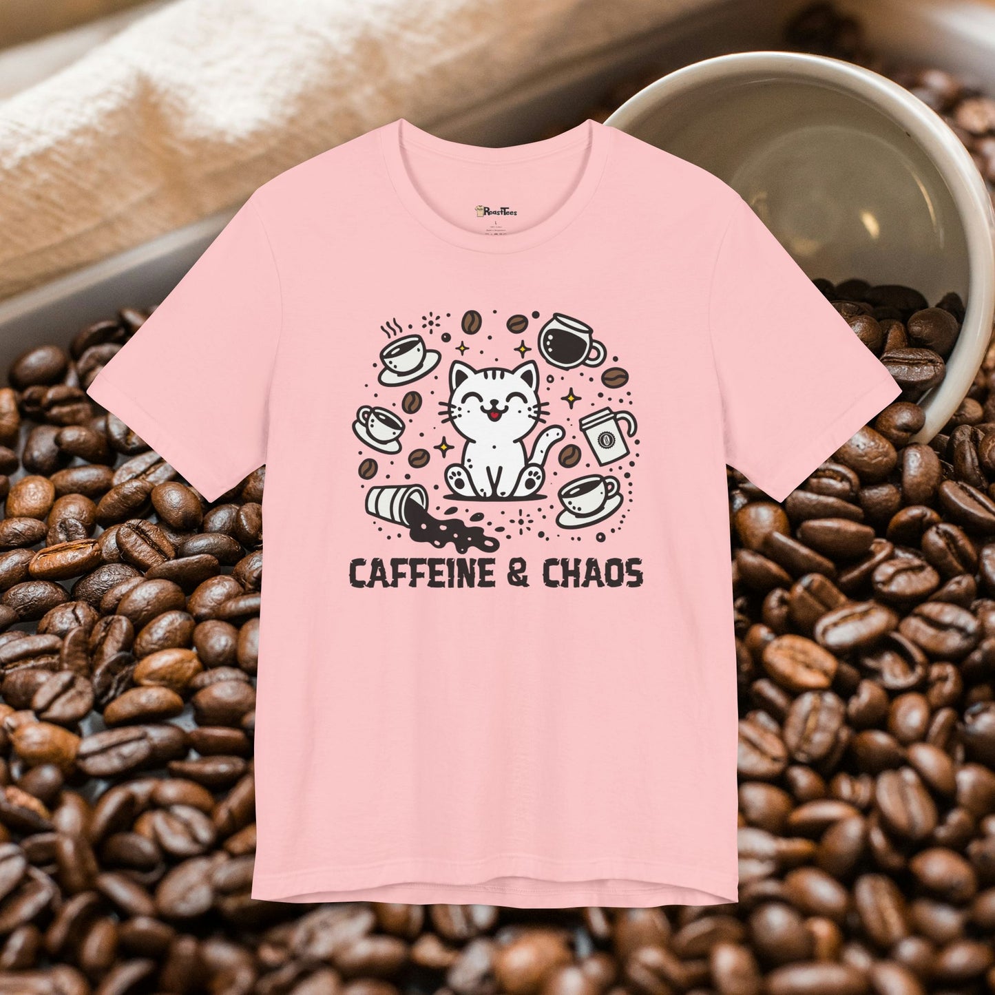 Cat Lover's Caffeine & Chaos T-Shirt