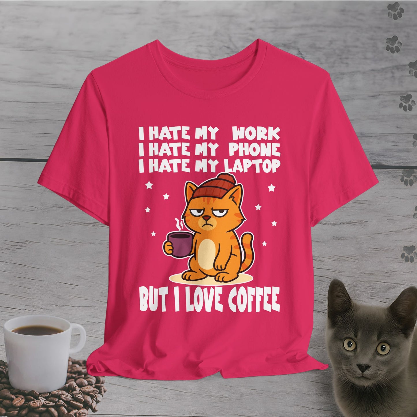 I Hate Everything But Coffee Cat T-Shirt