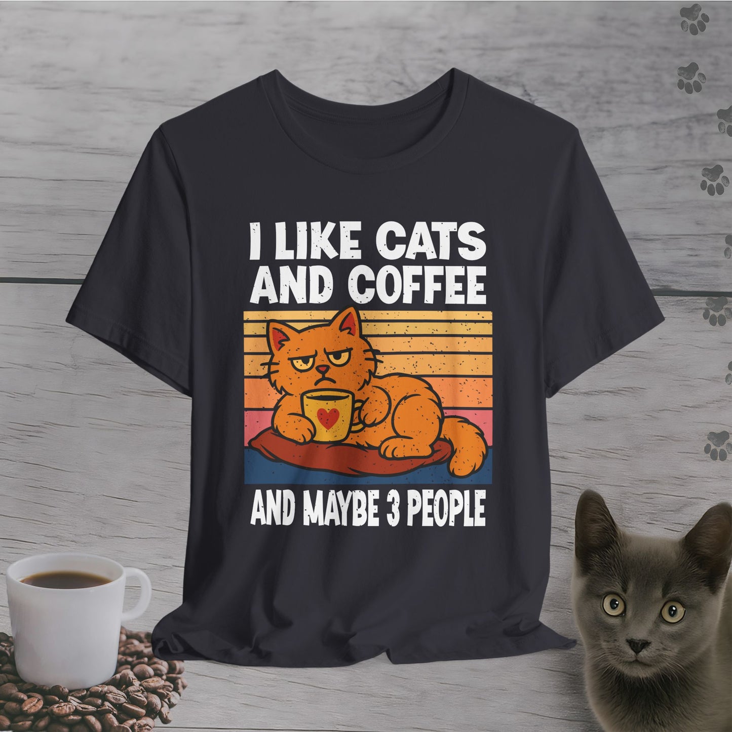 Cats, Coffee, and Select Humans T-Shirt