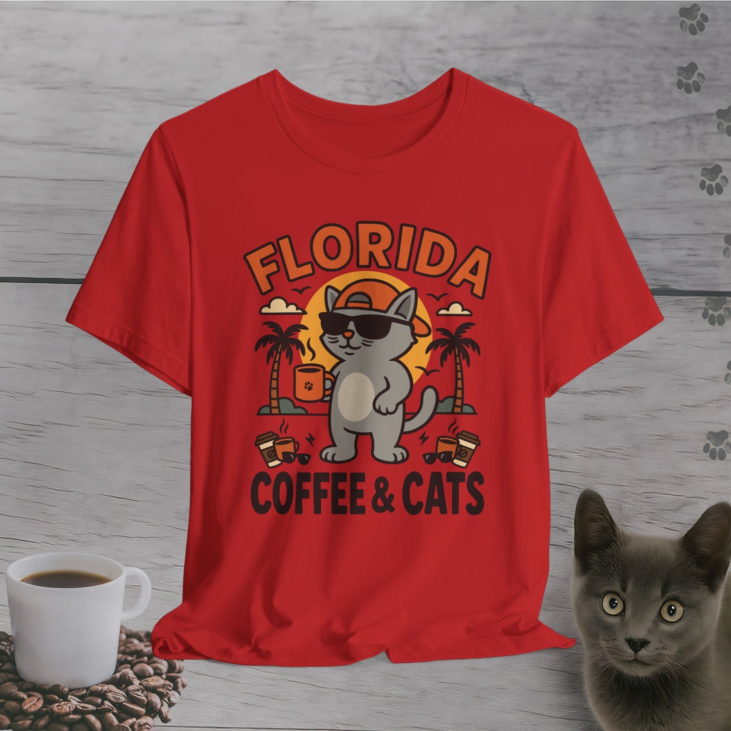 Florida Coffee & Cats T-Shirt