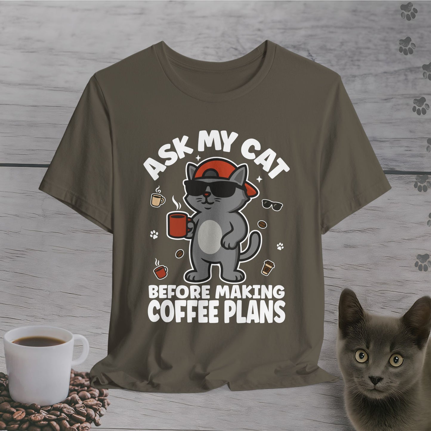 Boss Cat Coffee Rules T-Shirt