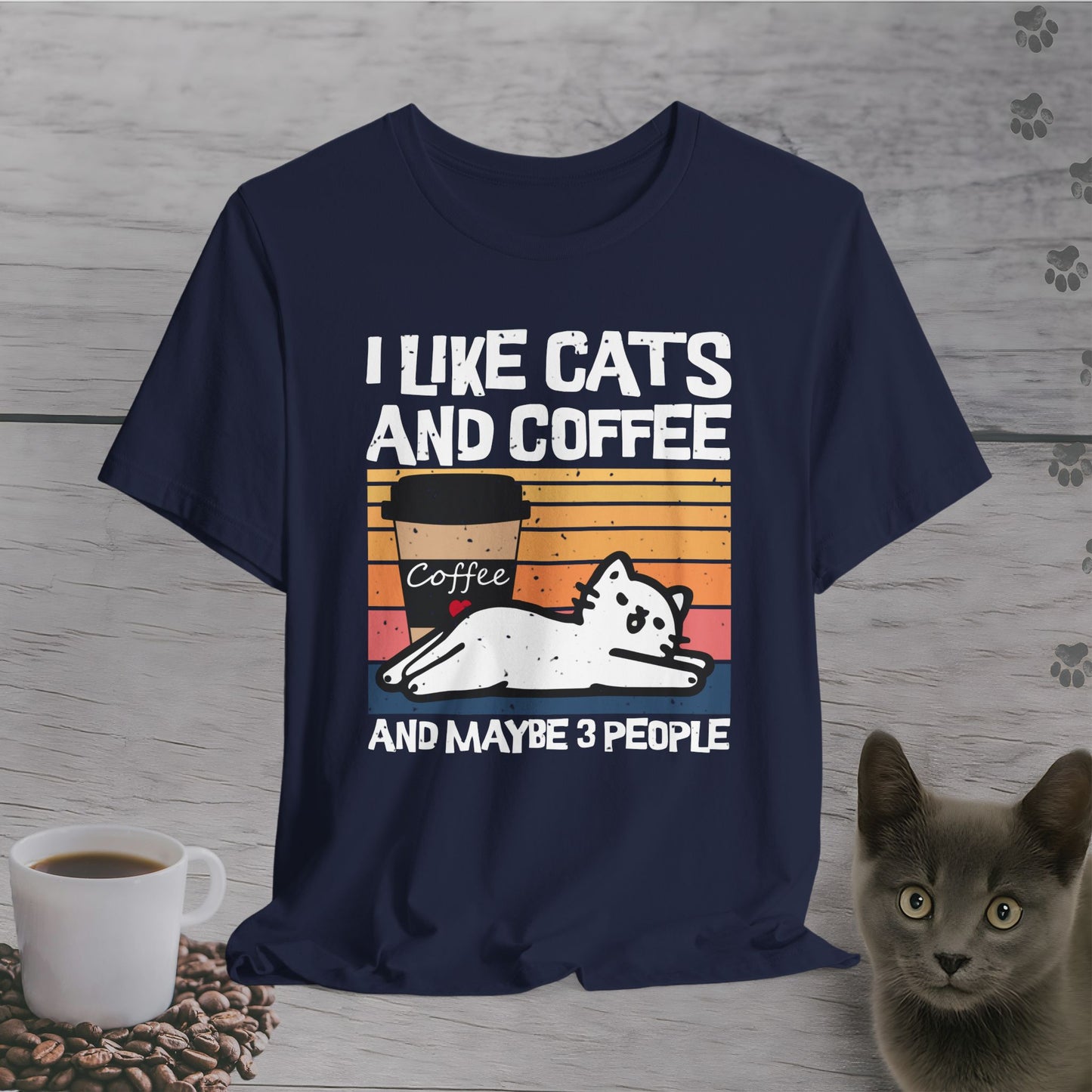 Funny I Likes Cats and Coffee T-Shirt