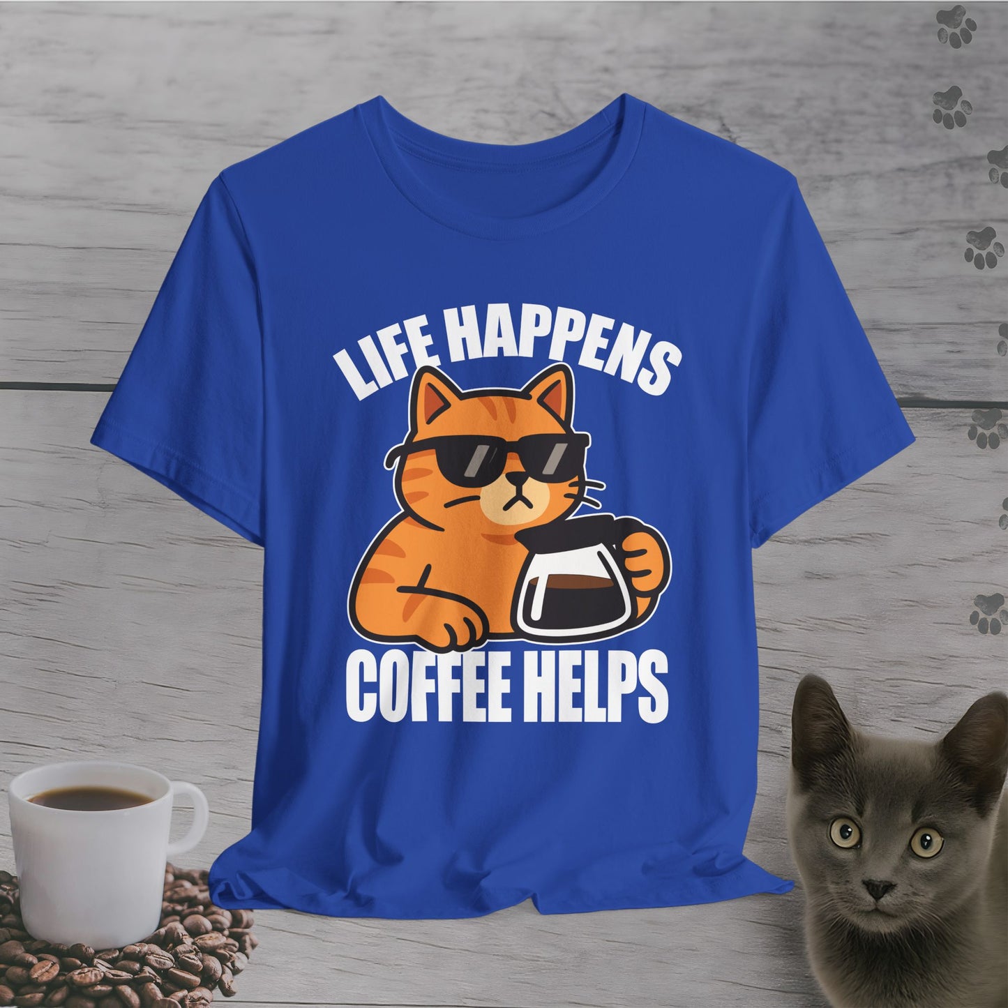 Life Happens Coffee Cat T-Shirt
