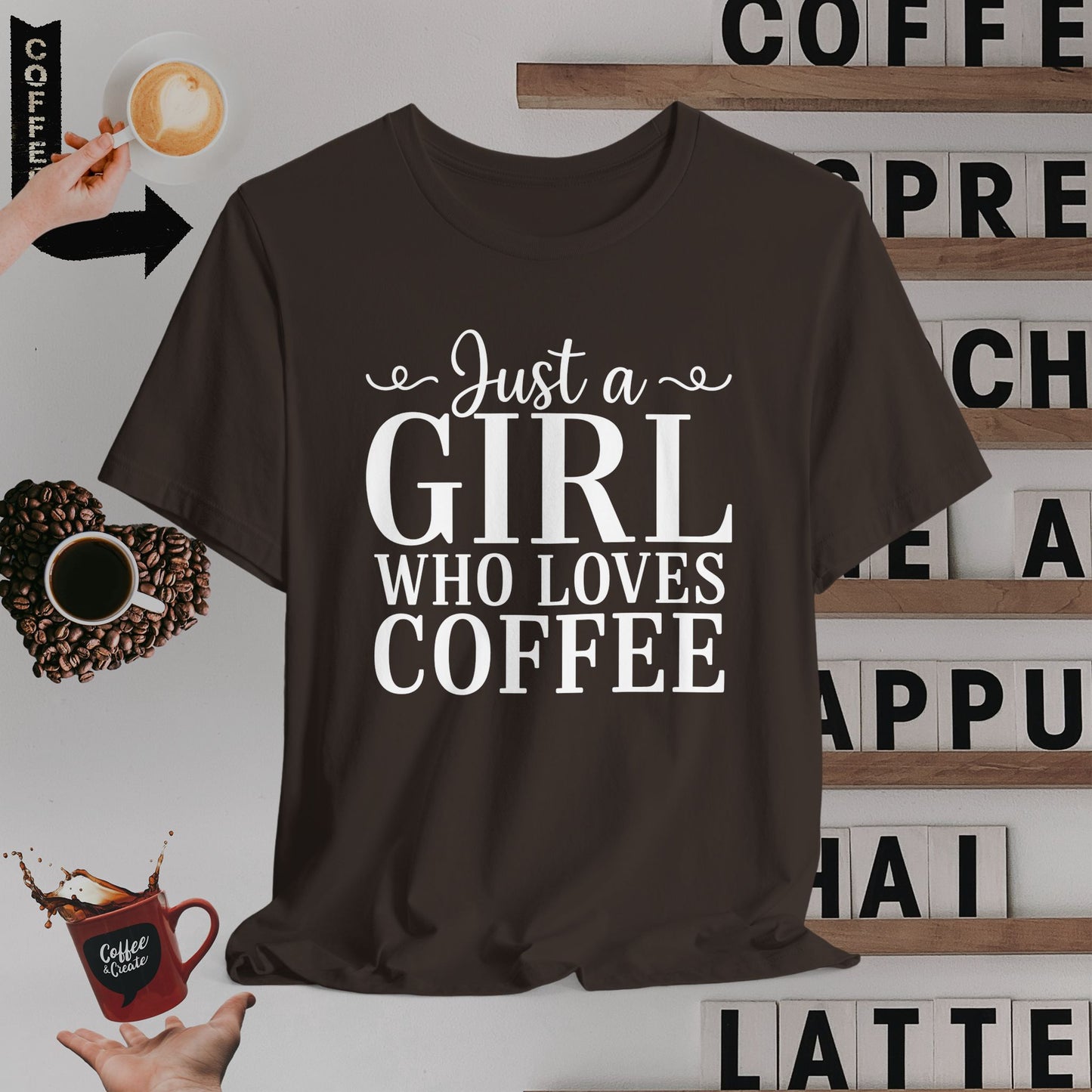Simple Just a Girl Who Loves Coffee T-Shirt
