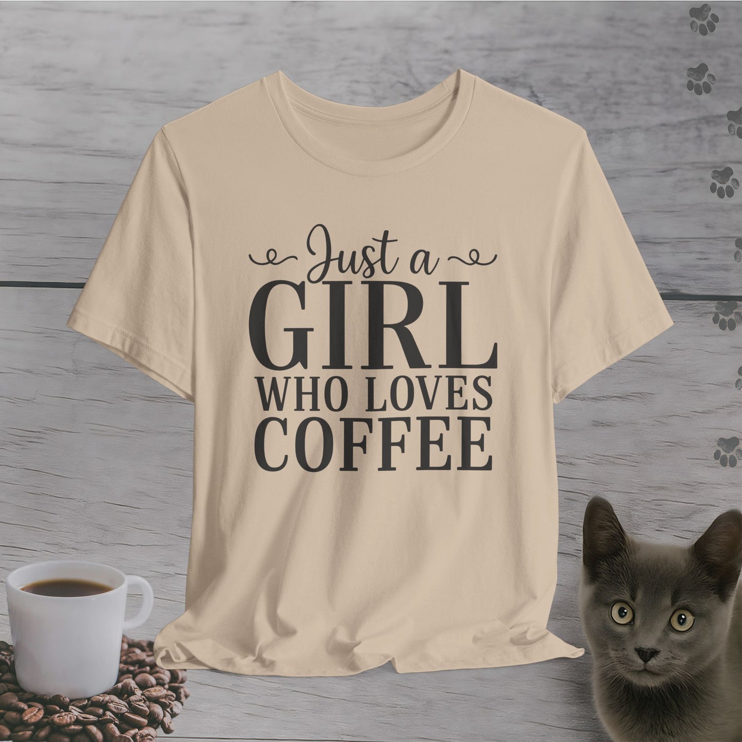 Simple Just a Girl Who Loves Coffee T-Shirt