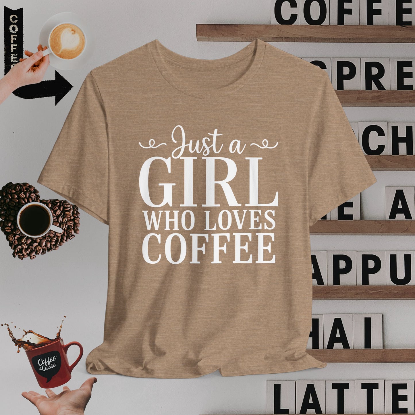Simple Just a Girl Who Loves Coffee T-Shirt