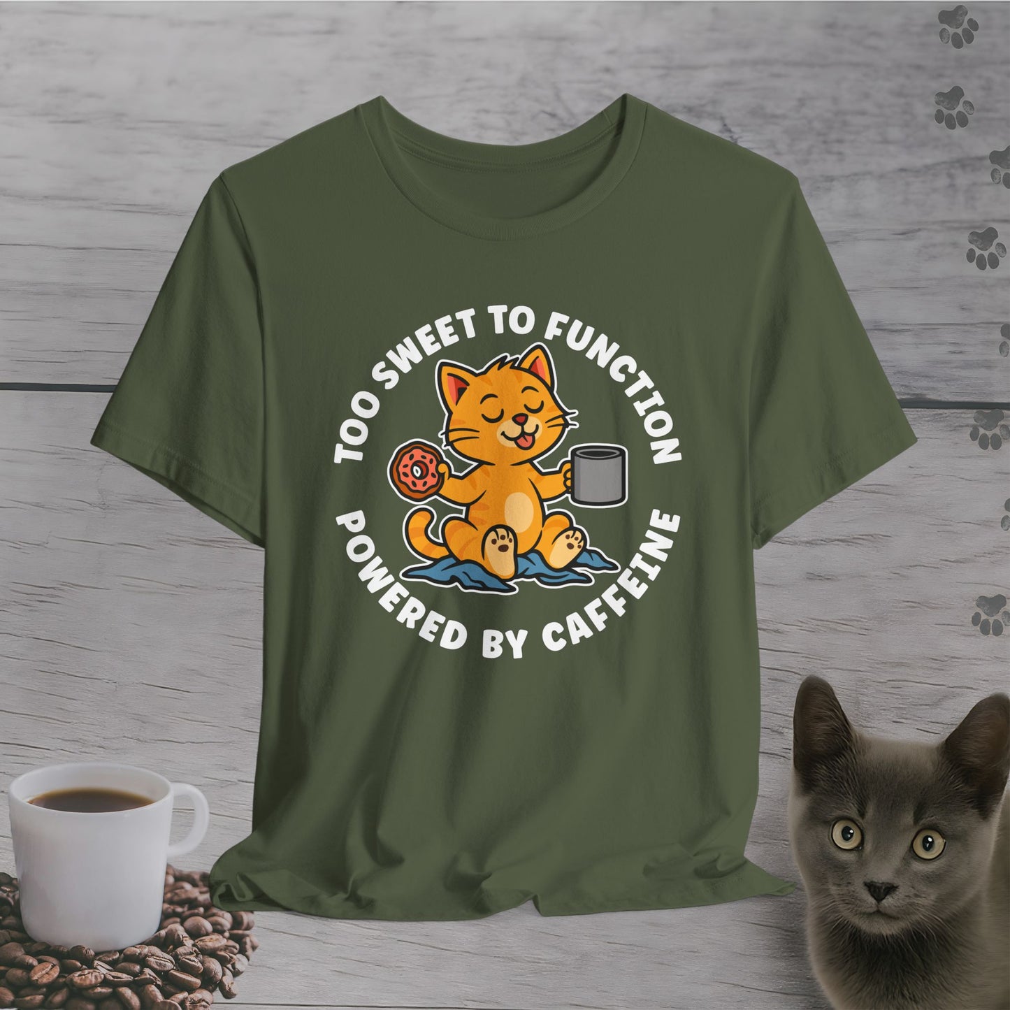 Too Sweet to Function Cat T-Shirt