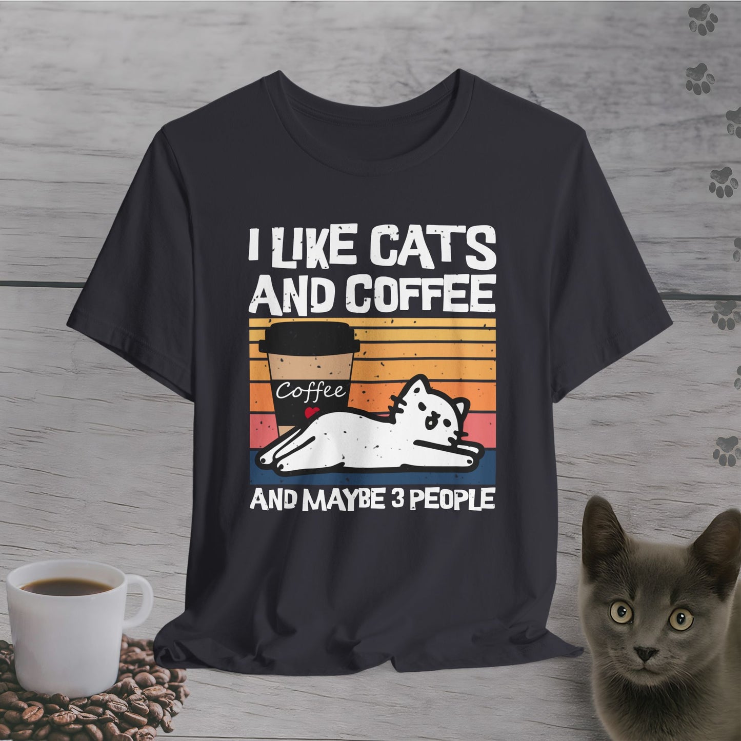 Funny I Likes Cats and Coffee T-Shirt