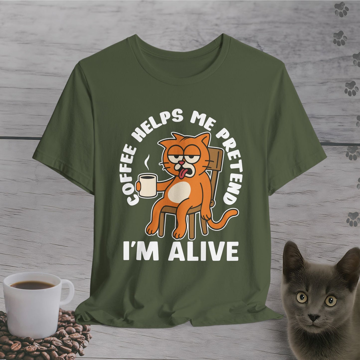 Pretend I'm Alive Cat T-Shirt