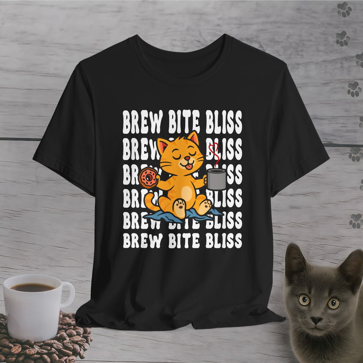 Brew Bite Bliss Cat T-Shirt