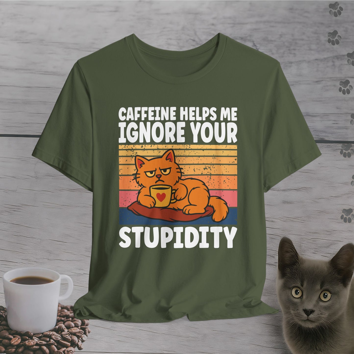 Sarcastic Judgment Cat T-Shirt