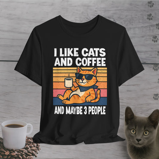 Cool Cat Coffee Mood T-Shirt